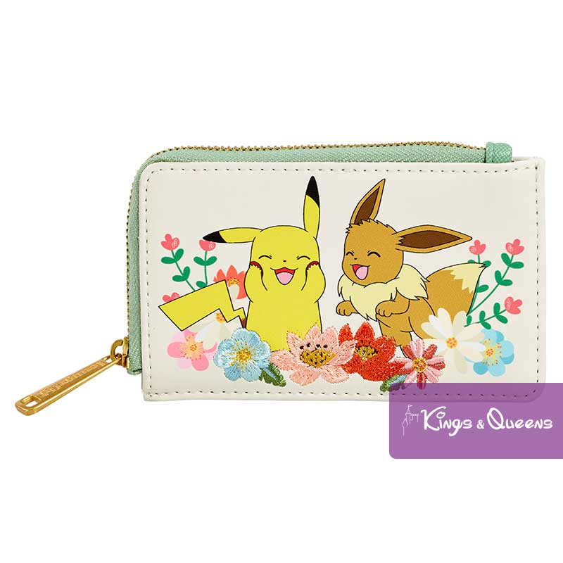 Loungefly Wallet Pokemon Pikachu and Eevee Floral