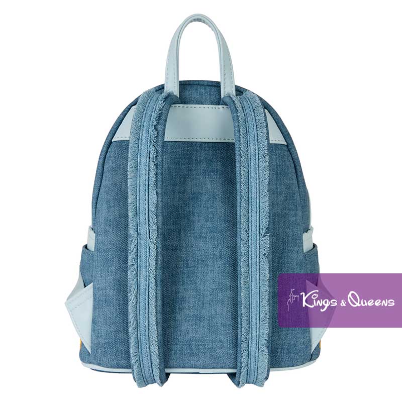 Loungefly Backpack Disney Dogs & Cats Faux Denim Fringe