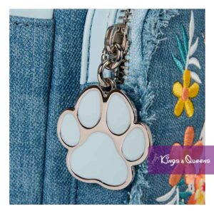 Loungefly Backpack Disney Dogs & Cats Faux Denim Fringe