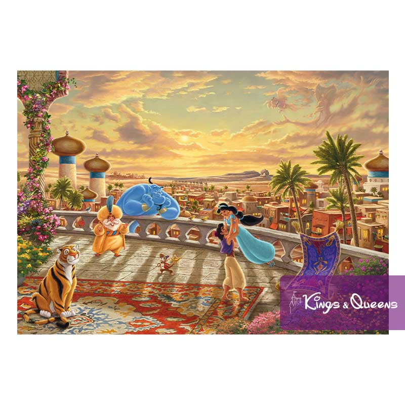 Puzzle Disney Thomas Kinkade Aladdin Jasmine Magic Carpet Genie