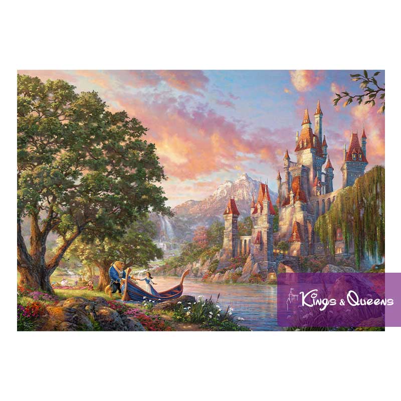 Puzzle Disney Thomas Kinkade Beauty Beast Castle Belle