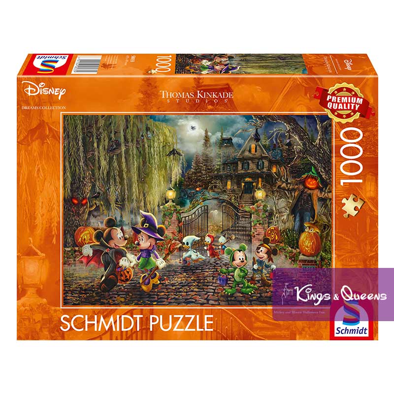 Puzzle Disney Thomas Kinkade Mickey Minnie Halloween Huey Dewey Louie