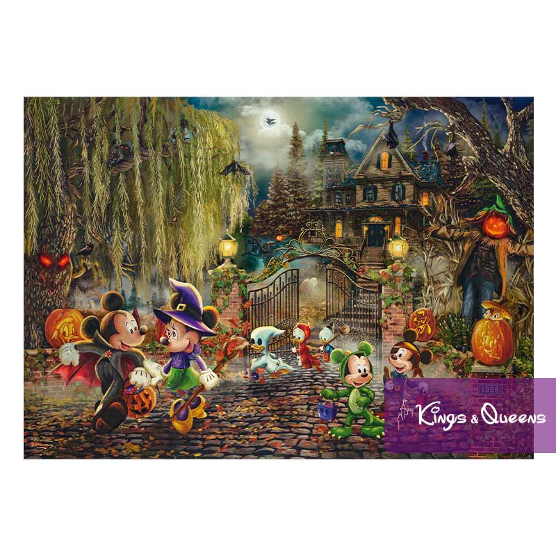 Puzzle Disney Thomas Kinkade Mickey Minnie Halloween Huey Dewey Louie