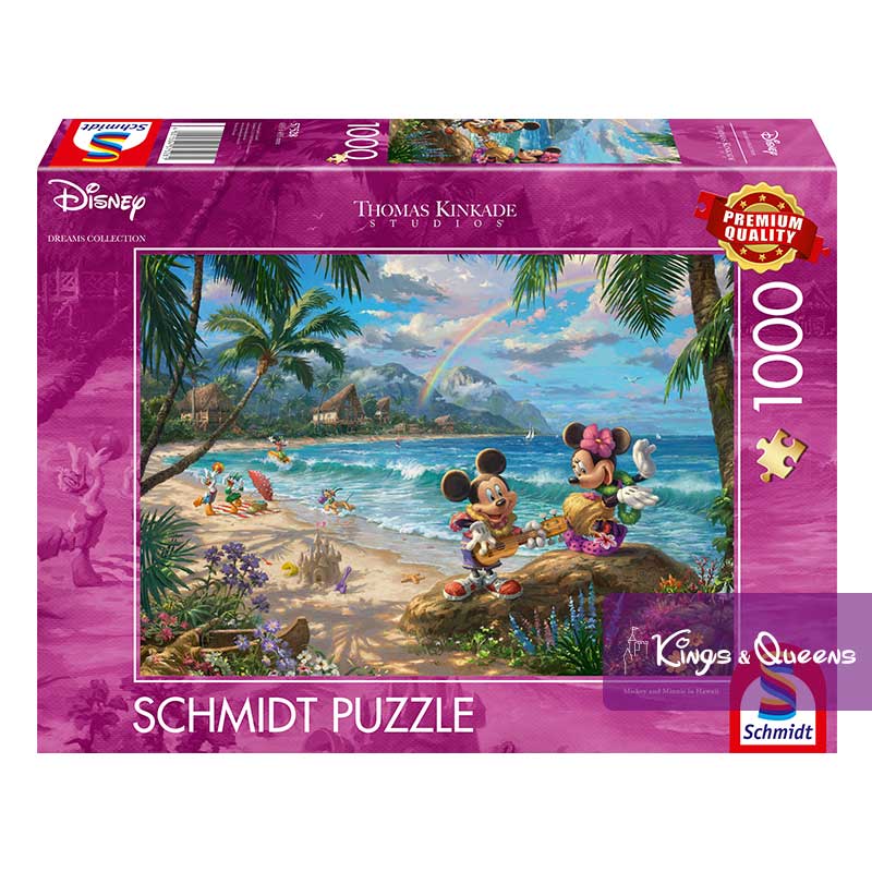 Puzzle Disney Thomas Kinkade Mickey Minnie Hawaii Donald Daisy Pluto Goofy