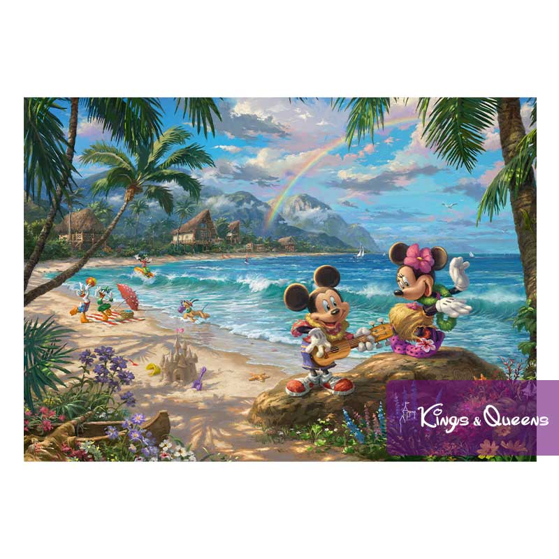 Puzzle Disney Thomas Kinkade Mickey Minnie Hawaii Donald Daisy Pluto Goofy