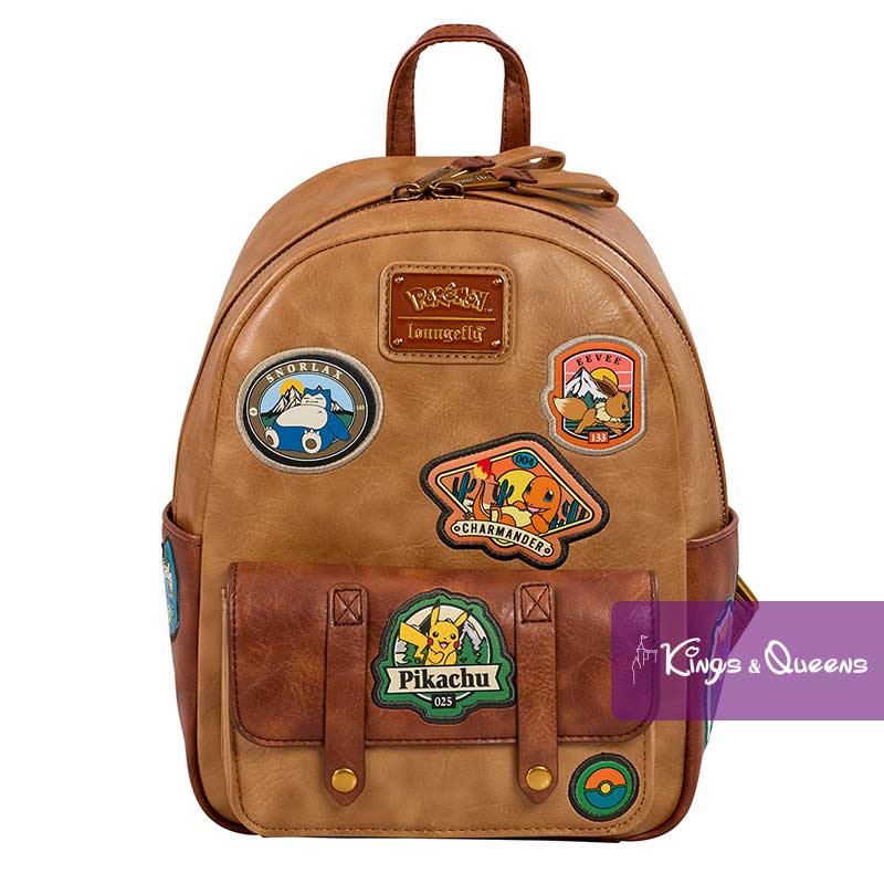 Loungefly Backpack Pokémon Camper Pikachu Eevee Snorlax Charmander Charmander Charizard Gengar Bulbasaur