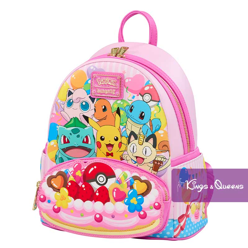 Loungefly Backpack Pokémon Party Pikachu Squirtle Bulbasaur Charmander Jigglypuff Meowth