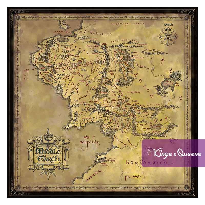 Puzzle Lord of the Rings Middle Earth Map