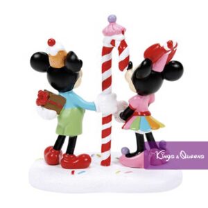Mickey & Minnie Share a Treat Disney Christmas Village Department 56 Candy Cane