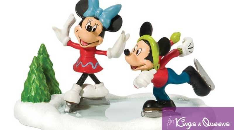 Mickey & Minnie Skating Disney Christmas Village Department 56