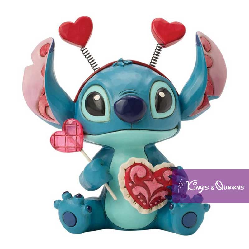 Stitch Heart Valentine Disney Traditions Jim Shore Figurine Sucker for Love