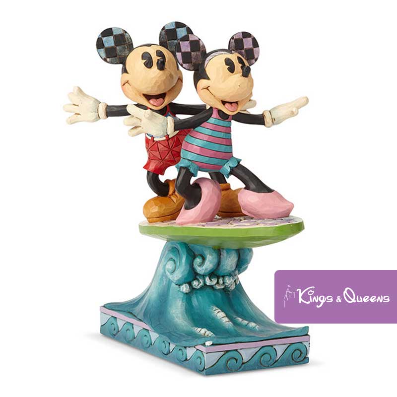 Surf's Up! Disney Traditions Jim Shore Mickey Minnie Wave Board