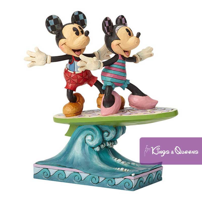 Surf's Up! Disney Traditions Jim Shore Mickey Minnie Wave Board