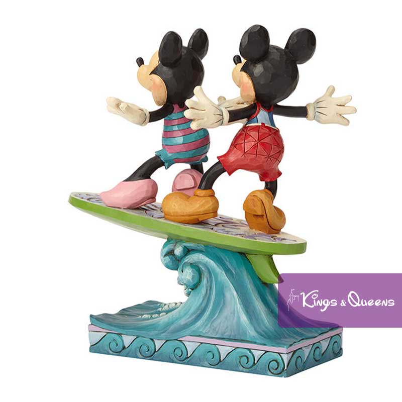 Surf's Up! Disney Traditions Jim Shore Mickey Minnie Wave Board