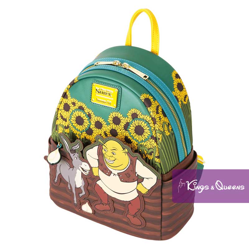Loungefly Shrek & Donkey Sunflower Field Mini Backpack