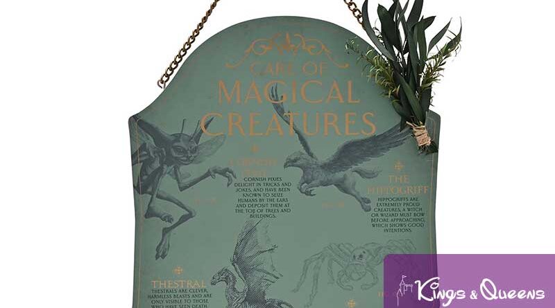 Wall Sign Plate Creatures Thestral Buckbeak Hippogriff Cornish Pixie Harry Potter Magical Creature