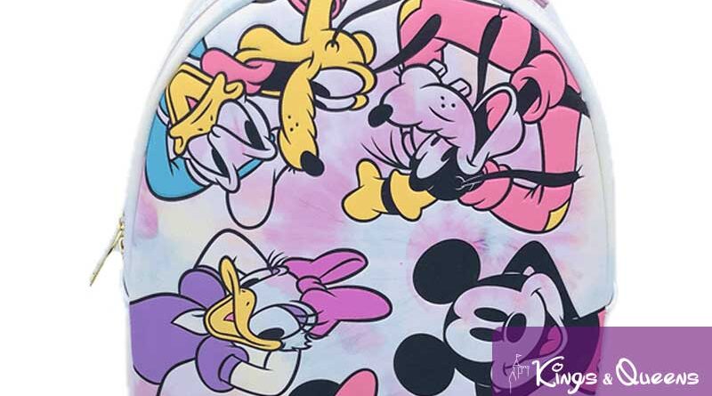 Loungefly Backpack Mickey Friends Tie-Dye Disney Minnie Donald Daisy Pluto Goofy