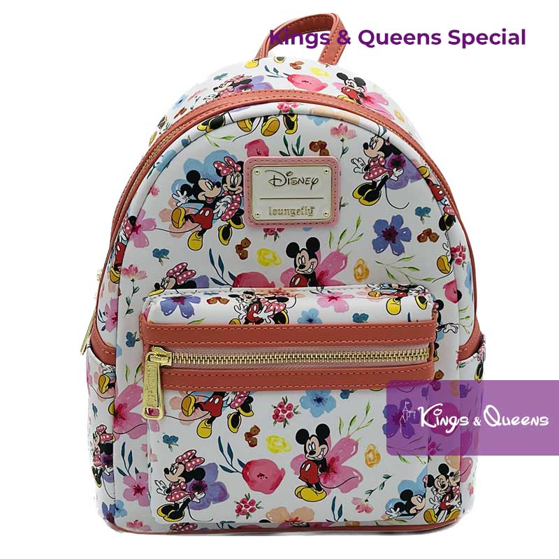 Loungefly Backpack Mickey & Minnie Floral Disney