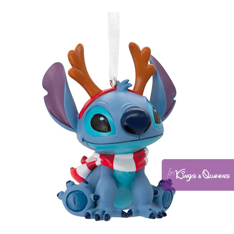 Disney Christmas Tree Hanging Ornament Stitch Antlers Hallmark