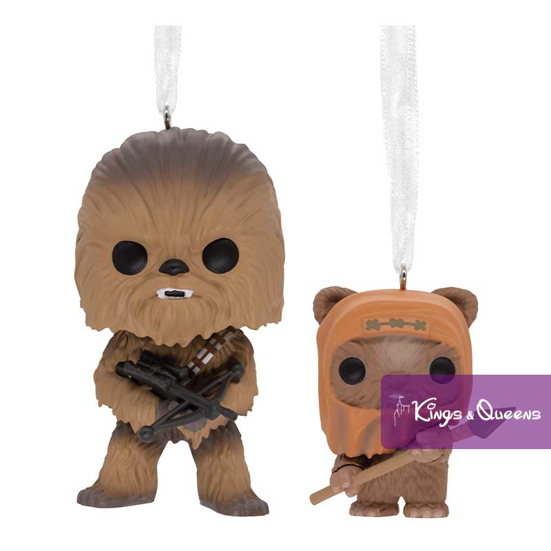 disney_hallmark_star_wars_funko_christmas_ornament_chewbacca_wicket_30206231_1 Disney Star Wars Funko Chewbacca Ewok Wicket Christmas Tree Hanging Ornament Hallmark