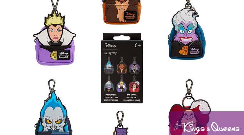 Loungefly Disney Villains Mystery Backpack Bag Charms Yzma Captain Hook Ursula Evil Queen Hades Scar