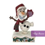 Festive Frost Figurine Disney Traditions Jim Shore Olaf Snow Man Frozen