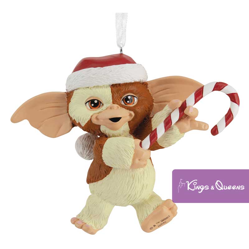 Gremlins Gizmo Mogwai Christmas Tree Hanging Ornament Hallmark Candy Cane