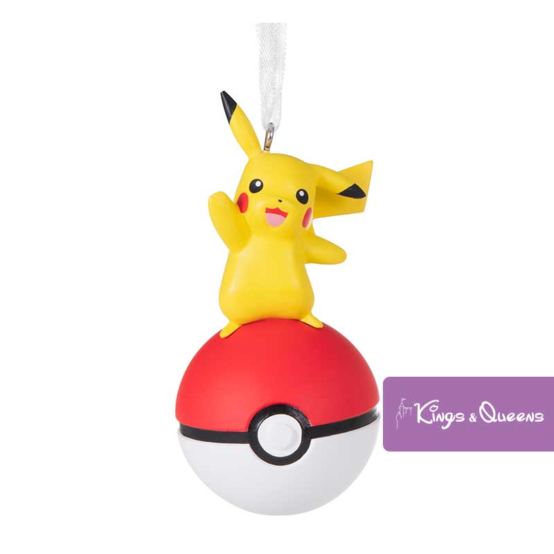 pokemon_hallmark_christmas_ornament_pikachu_ball_30206203_1 Pokémon Pikachu PokeBall Christmas Tree Hanging Ornament Hallmark