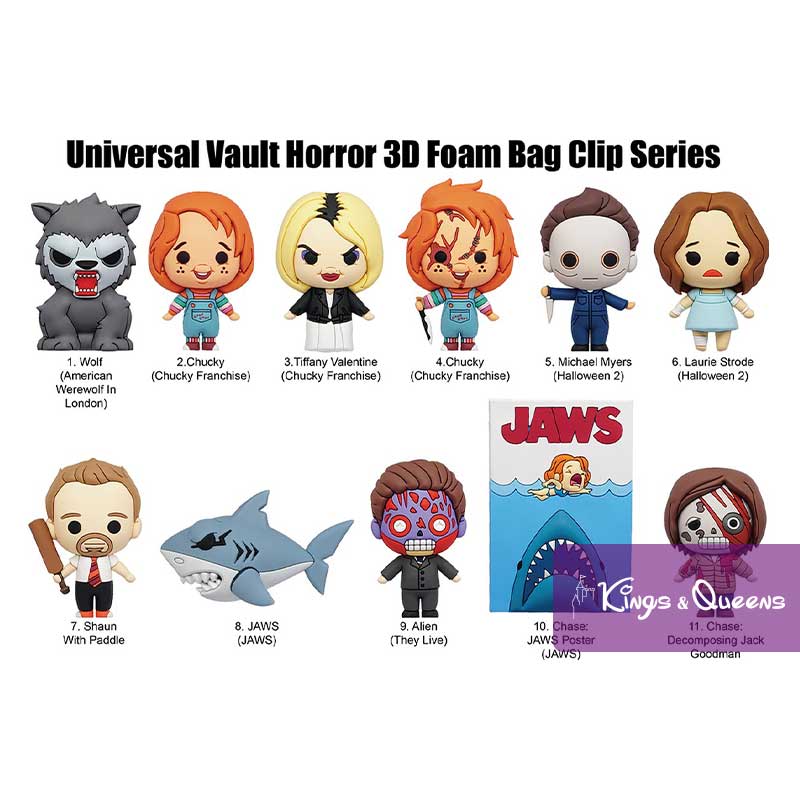 Mystery Bag Charm Universal Horror Jaws Chucky Werewolf