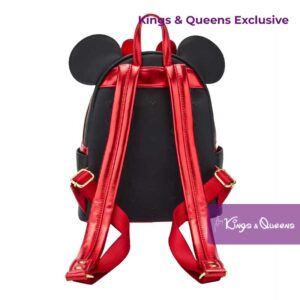 Loungefly Backpack Minnie Mouse Metallic Red Bow Exclusive Disney