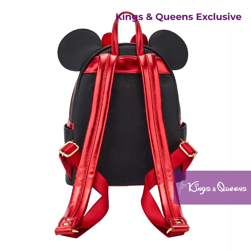 Loungefly Backpack Minnie Mouse Metallic Red Bow Exclusive Disney