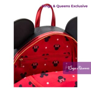 Loungefly Backpack Minnie Mouse Metallic Red Bow Exclusive Disney