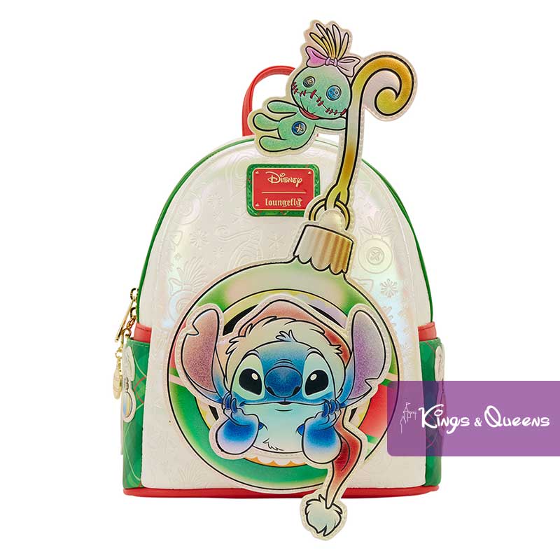 Loungefly Backpack Disney Lilo and Stitch Holiday Christmas Ornament Bauble Scrump