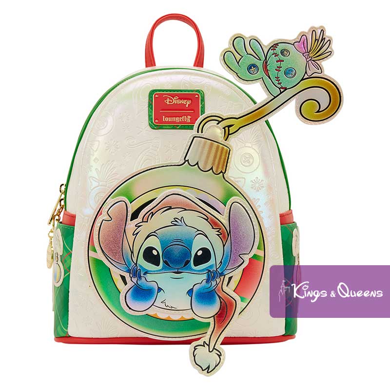 Loungefly Backpack Disney Lilo and Stitch Holiday Christmas Ornament Bauble Scrump