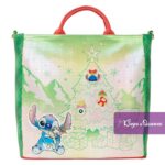 Loungefly Tote Bag Disney Lilo and Stitch Christmas Pin Scrump