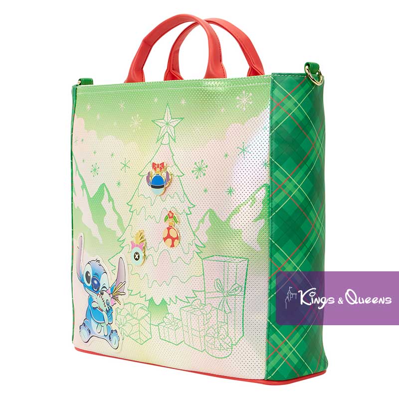 Loungefly Tote Bag Disney Lilo and Stitch Christmas Pin Scrump
