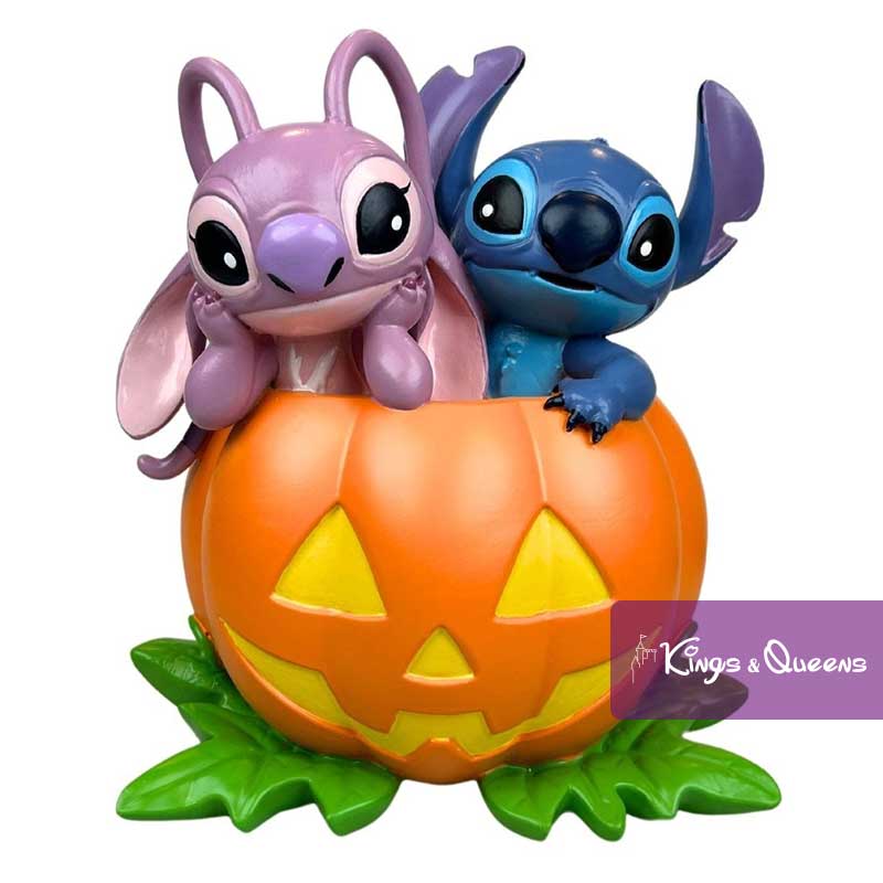 Disney Halloween Statue Figur Stitch Angel Pumpkin
