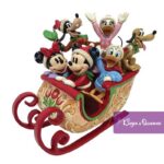 A Sleigh Full Of Joy Disney Traditions Jim Shore Christmas Statue Figureine Mickey Minnie Donald Goofy Daisy Pluto