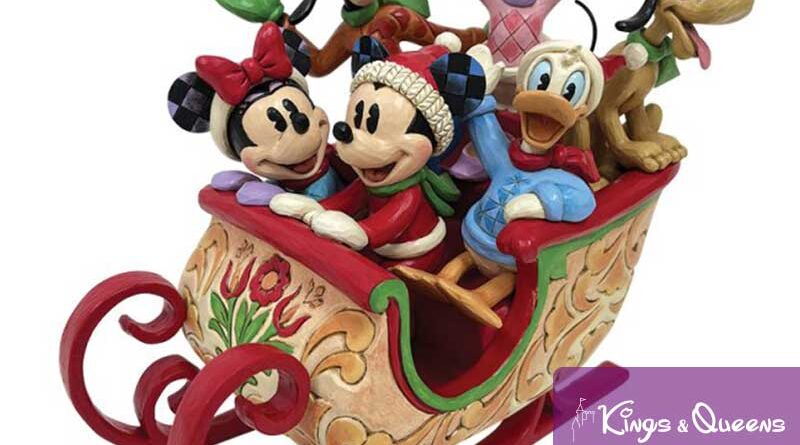 A Sleigh Full Of Joy Disney Traditions Jim Shore Christmas Statue Figureine Mickey Minnie Donald Goofy Daisy Pluto