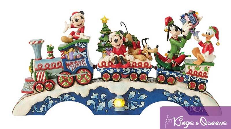 Christmas Cheer on Track Disney Traditions Jim Shore Music Figurine Mickey Minnie Donald Daisy Goofy Pluto