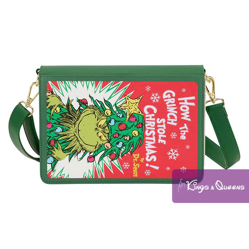 Loungefly Crossbody Bag Dr. Suess The Grinch Holiday Christmas Book