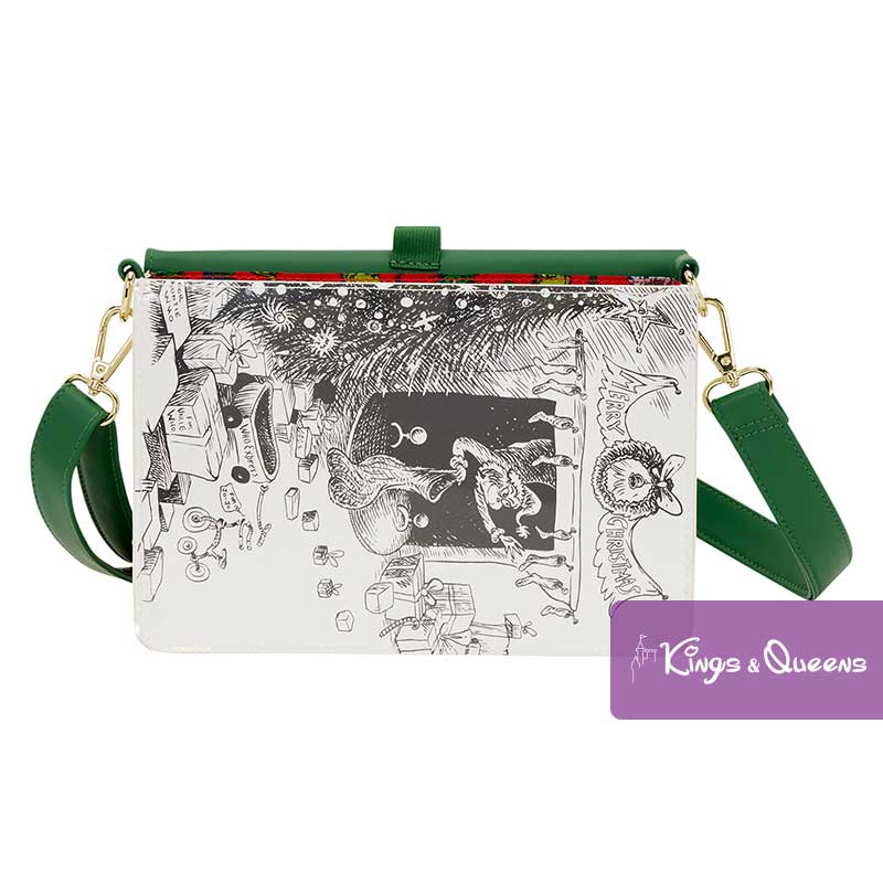 Loungefly Crossbody Bag Dr. Suess The Grinch Holiday Christmas Book
