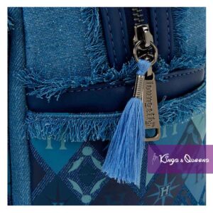 Loungefly Backpack Harry Potter Denim Hogwarts Gryffindor Slytherin Ravenclaw Hufflepuff