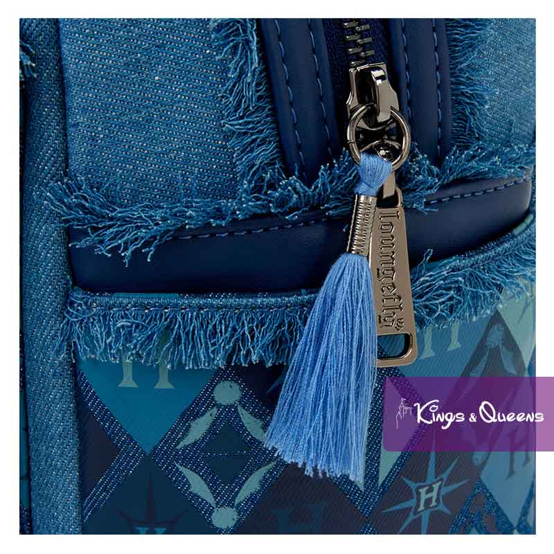 Loungefly Backpack Harry Potter Denim Hogwarts Gryffindor Slytherin Ravenclaw Hufflepuff