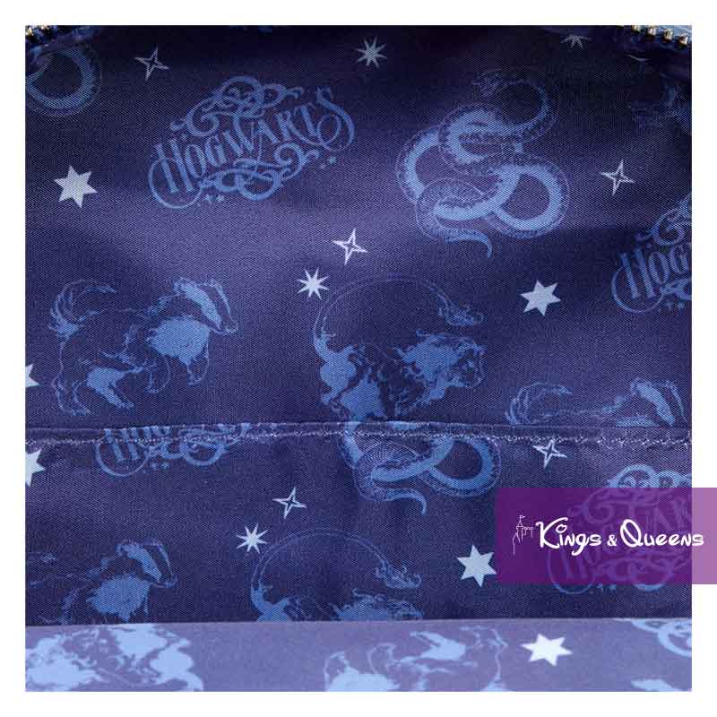 Loungefly Backpack Harry Potter Denim Hogwarts Gryffindor Slytherin Ravenclaw Hufflepuff