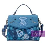 Loungefly Crossbody Bag Harry Potter Denim Hogwarts Gryffindor Slytherin Ravenclaw Hufflepuff