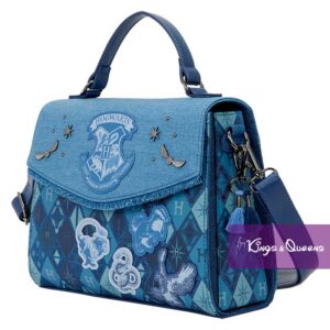 Loungefly Crossbody Bag Harry Potter Denim Hogwarts Gryffindor Slytherin Ravenclaw Hufflepuff