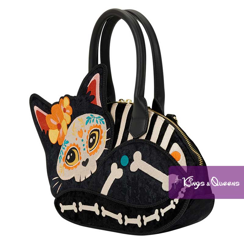 Loungefly Crossbody Bag Día de Los Muertos Cat Skeleton