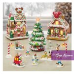 Gingerbread Village Mickey Mouse Minnie Goofy Donald Duck Daisy Pluto Huey Dewey Louie Christmas Tree House Disney