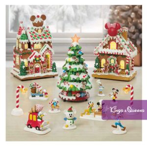 Gingerbread Village Mickey Mouse Minnie Goofy Donald Duck Daisy Pluto Huey Dewey Louie Christmas Tree House Disney